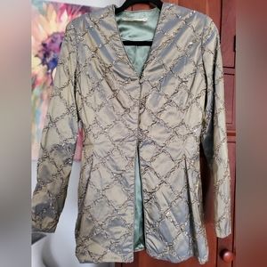 Peggy Jennings hand sewn sequence and silk jacket blazer